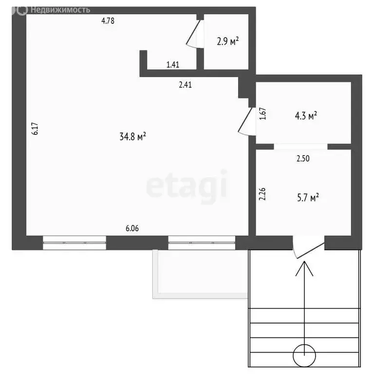 Торговая площадь (41.6 м) - Фото 1