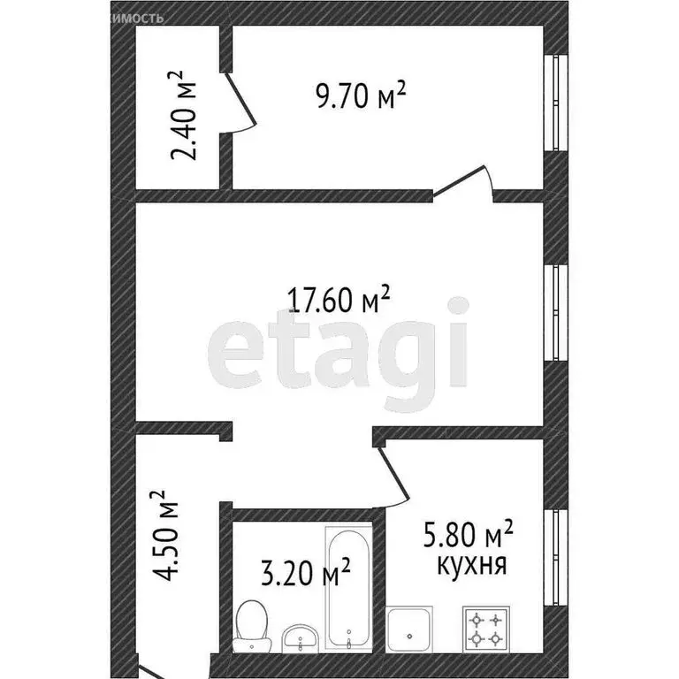 2-комнатная квартира: Златоуст, 2-я Тесьминская улица, 76 (44.4 м) - Фото 1