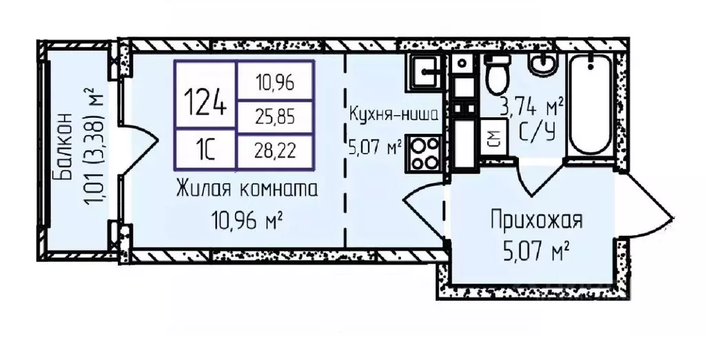 1-к кв. Удмуртия, Ижевск ул. Героя России Ильфата Закирова, 20А (28.35 ... - Фото 0