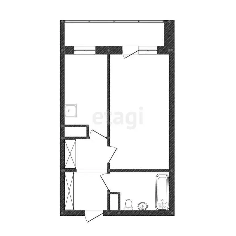 1-комнатная квартира: Иркутск, улица Пушкина, 11 (41.3 м) - Фото 1
