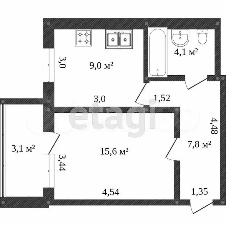 1-к. квартира, 36,5 м, 7/10 эт. - Фото 0