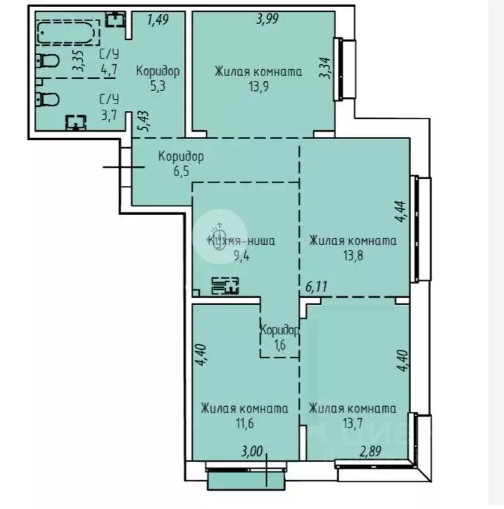 4-к кв. Иркутская область, Иркутск Култукская ул., 16 (85.0 м) - Фото 2