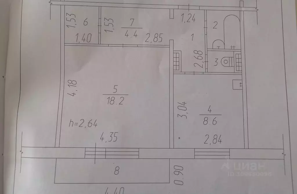 1-к кв. Кемеровская область, Калтан ул. Дзержинского, 63 (40.0 м) - Фото 0