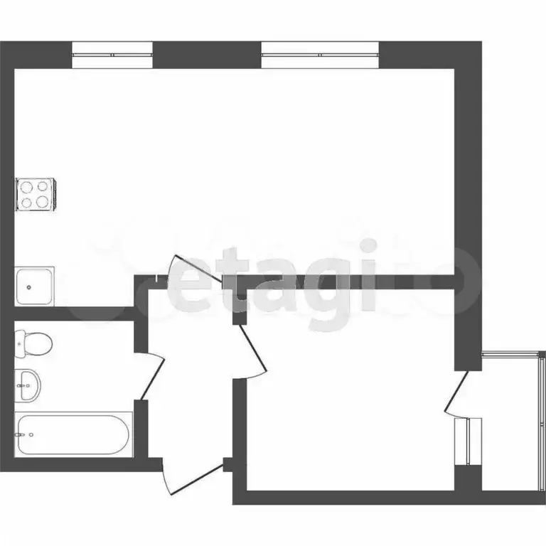 1-к. квартира, 30 м, 5/10 эт. - Фото 0