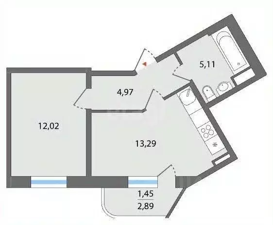 1-к кв. Липецкая область, Липецк ул. М.И. Неделина, 4Д (39.1 м) - Фото 1