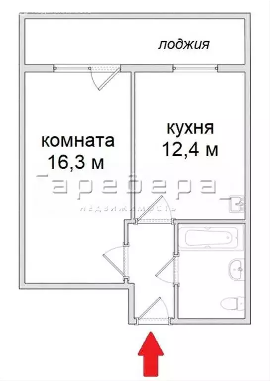 1-комнатная квартира: Красноярск, улица Шевченко, 3 (36 м) - Фото 0