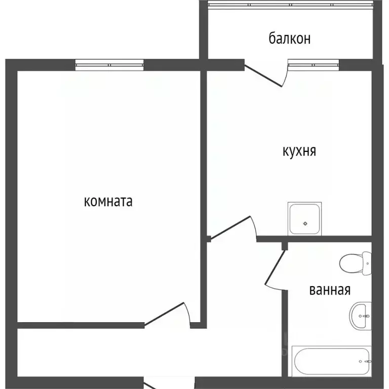 1-к кв. Красноярский край, Красноярск ул. Конституции СССР, 25 (33.7 ... - Фото 2