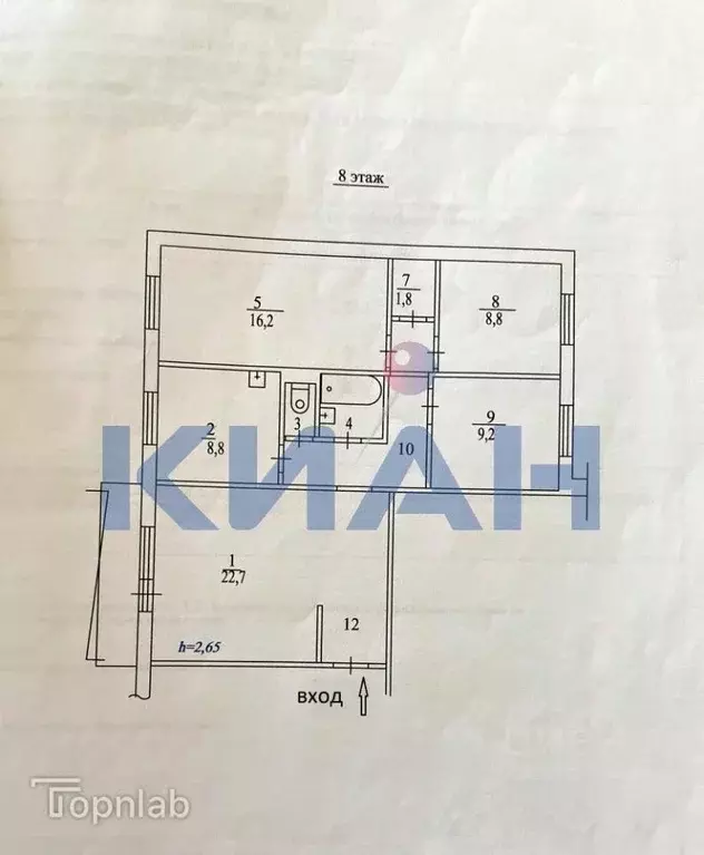 4-к кв. Красноярский край, Красноярск просп. 60 лет Образования СССР, ... - Фото 2