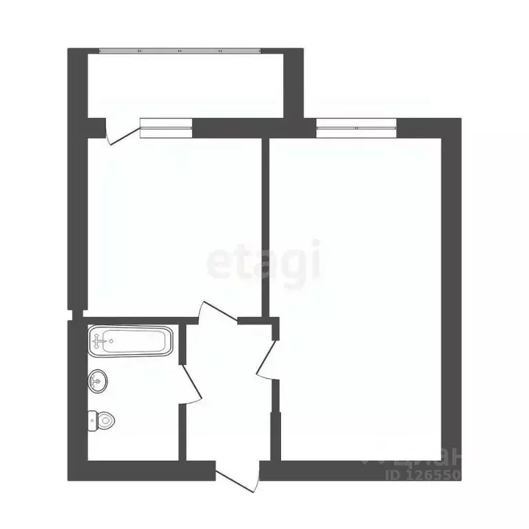 1-к кв. Костромская область, Кострома Соловьиная ул., 15 (36.9 м) - Фото 1