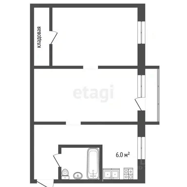 2-к кв. Ярославская область, Рыбинск ул. 50 лет ВЛКСМ, 6 (46.4 м) - Фото 2