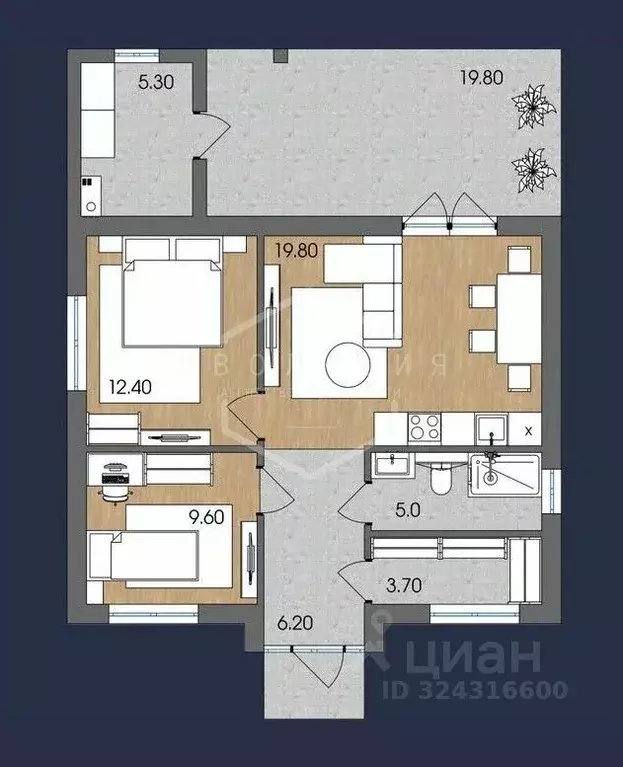 Дом в Калининградская область, Гурьевский муниципальный округ, пос. ... - Фото 2