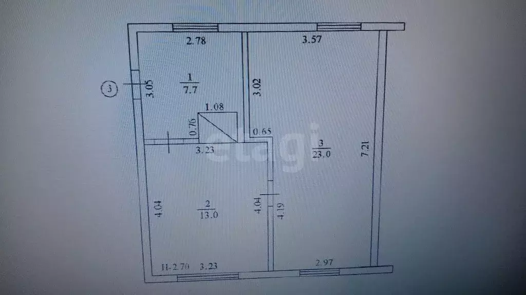 Квартира, 2 комнаты, 43.7 м - Фото 1