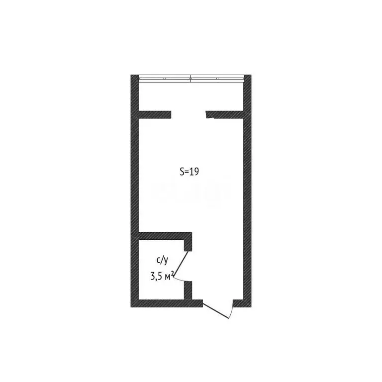 Квартира-студия: посёлок Российский, улица Атамана Бабыча, 11 (25.7 м) - Фото 1