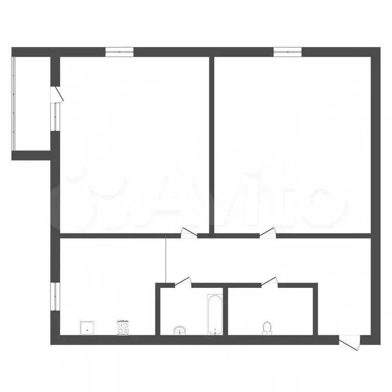 2-к. квартира, 42,8 м, 9/9 эт. - Фото 0