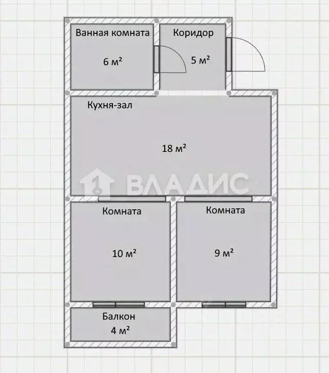 2-к кв. Иркутская область, Иркутск ул. Безбокова, 30/8 (52.0 м) - Фото 1