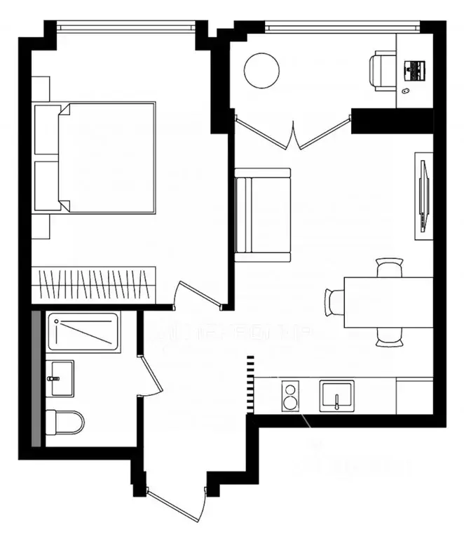 1-к кв. Москва 2-й Грайвороновский проезд, 44к1 (35.0 м) - Фото 2