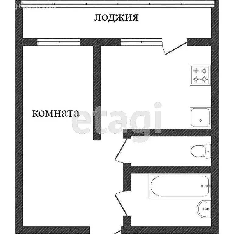 1-комнатная квартира: село Стрелецкое, улица Королёва, 48А (36 м) - Фото 1