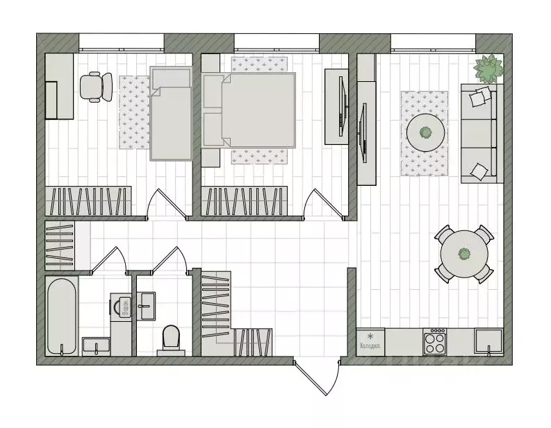 3-к кв. Кировская область, Киров бул. Прибрежный, 6 (59.6 м) - Фото 1
