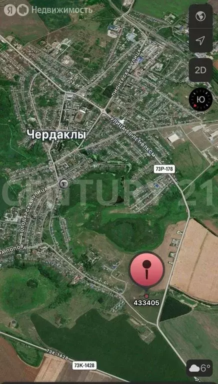 Участок в Чердаклы, Красноармейская улица (9.5 м) - Фото 2