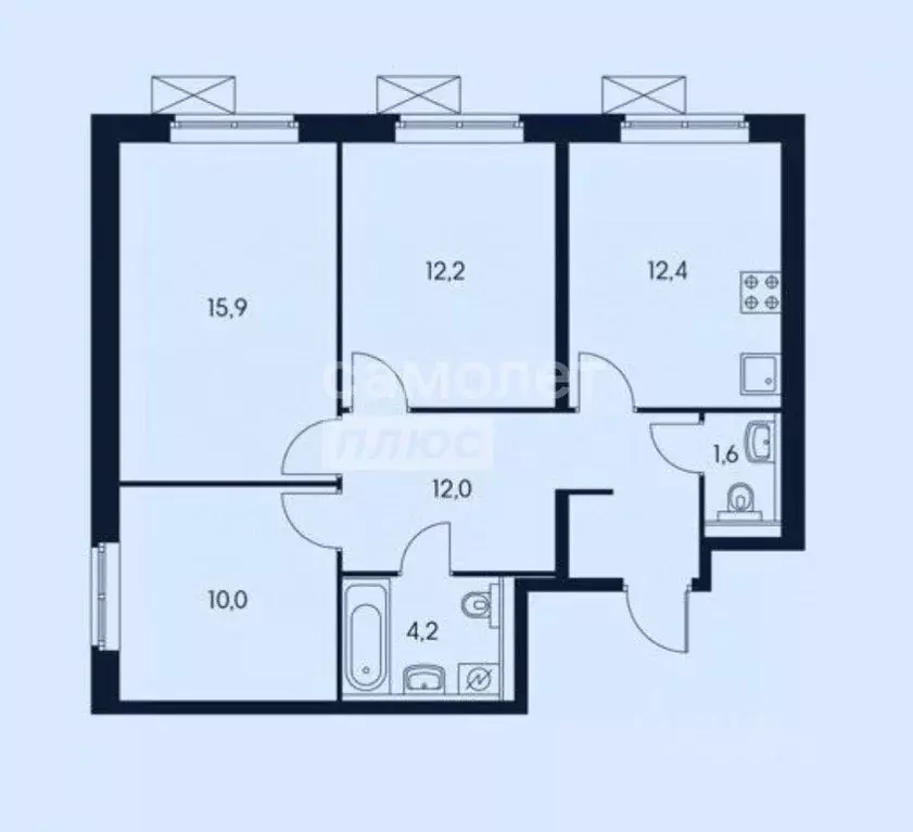 3-к кв. Московская область, Балашиха ул. Реутовская, 11 (68.0 м) - Фото 2