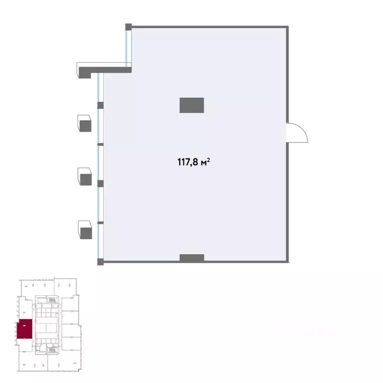 Офис в Москва Кинематографический кв-л,  (118 м) - Фото 2