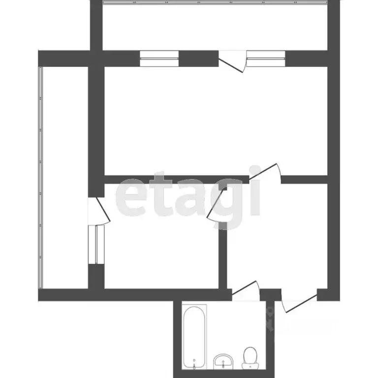 1-к кв. Томская область, Томск пос. Степановка, пер. Богдана ... - Фото 2