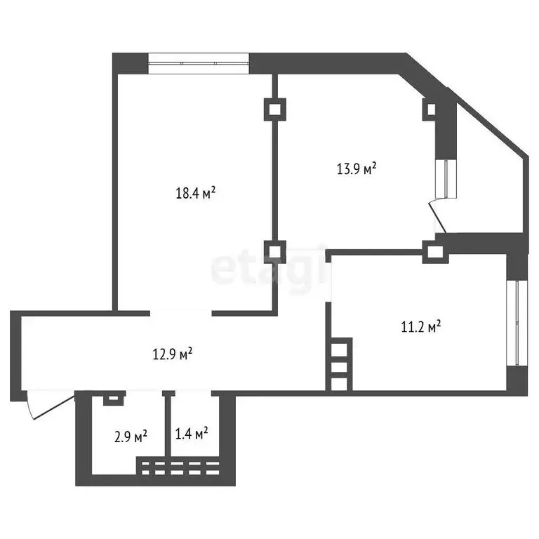 2-комнатная квартира: Воронеж, улица Урицкого, 157 (60.7 м) - Фото 1