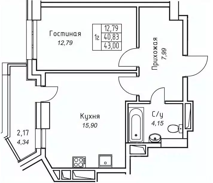 1-к кв. Саха (Якутия), Якутск 11-й кв-л,  (43.0 м) - Фото 0