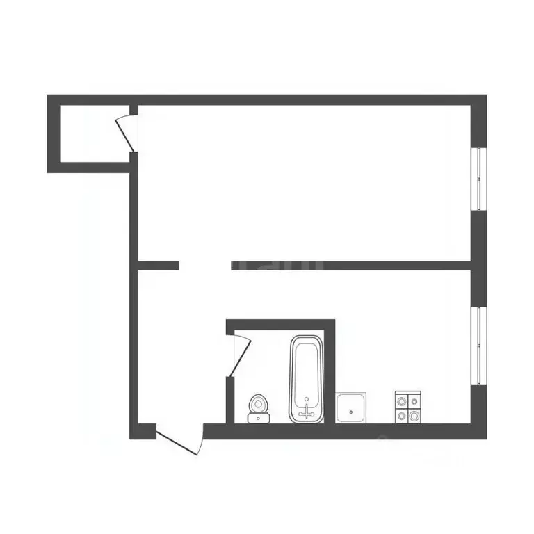 1-к кв. Кемеровская область, Прокопьевск Планерная ул., 10 (30.9 м) - Фото 2