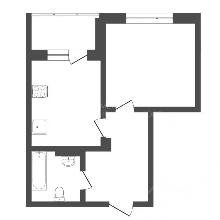 1-к кв. Тюменская область, Тюмень ул. Монтажников, 61 (36.1 м) - Фото 2