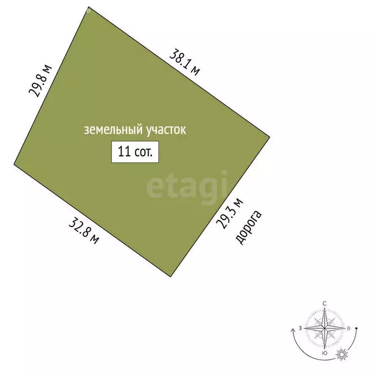 Участок в Украинка, Луговая улица (11 м) - Фото 1