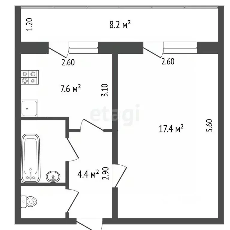 1-к кв. Ямало-Ненецкий АО, Новый Уренгой Лимбяяха мкр, Приозерный мкр, ... - Фото 1