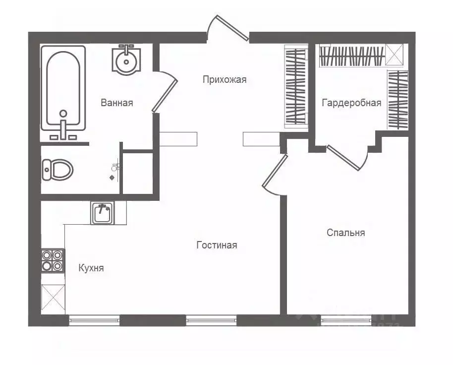 2-к кв. Санкт-Петербург ул. Рентгена, 6 (58.0 м) - Фото 2