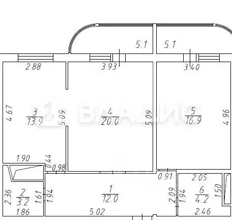 2-к кв. Санкт-Петербург ш. Суздальское, 12к2 (73.2 м) - Фото 2