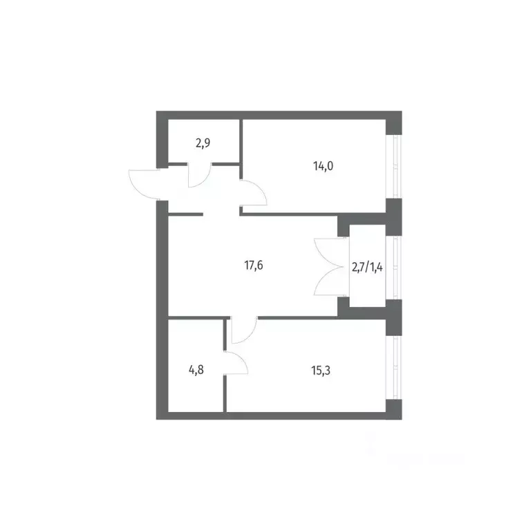 2-к кв. Санкт-Петербург ул. Академика Константинова, 1к1 (59.65 м) - Фото 0