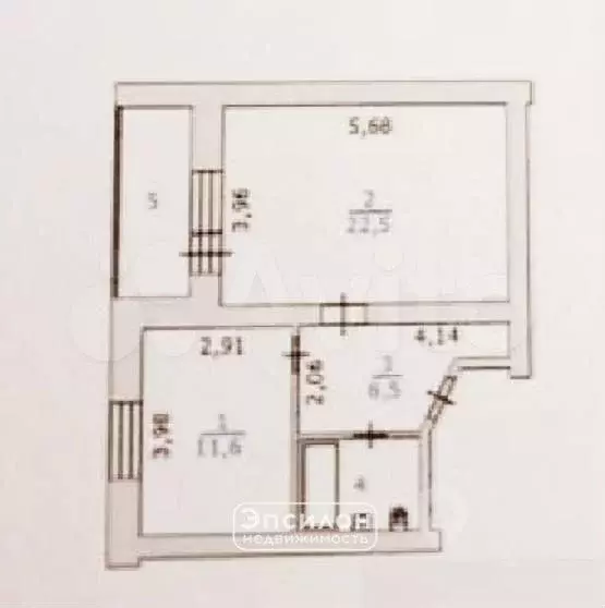 1-к. квартира, 44,9 м, 8/9 эт. - Фото 0