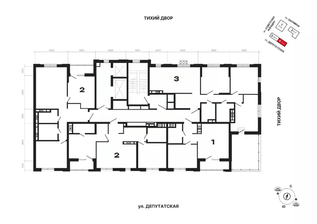 2-к кв. Свердловская область, Екатеринбург ул. Шаумяна, 11 (64.97 м) - Фото 2