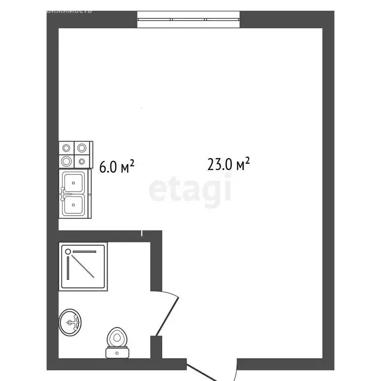 Квартира-студия: Самара, улица Победы, 10А (23 м) - Фото 1