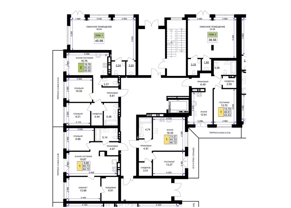 2-к кв. Калининградская область, Гурьевск Включи жилой комплекс (59.56 ... - Фото 2