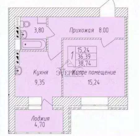 1-к кв. Белгородская область, Старый Оскол Степной мкр, 32Г (38.0 м) - Фото 0