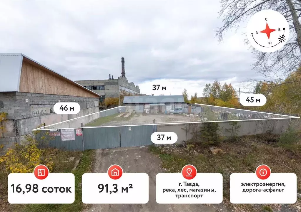 Склад в Свердловская область, Тавда ул. Фрунзе, 2Ас10 (91 м) - Фото 1