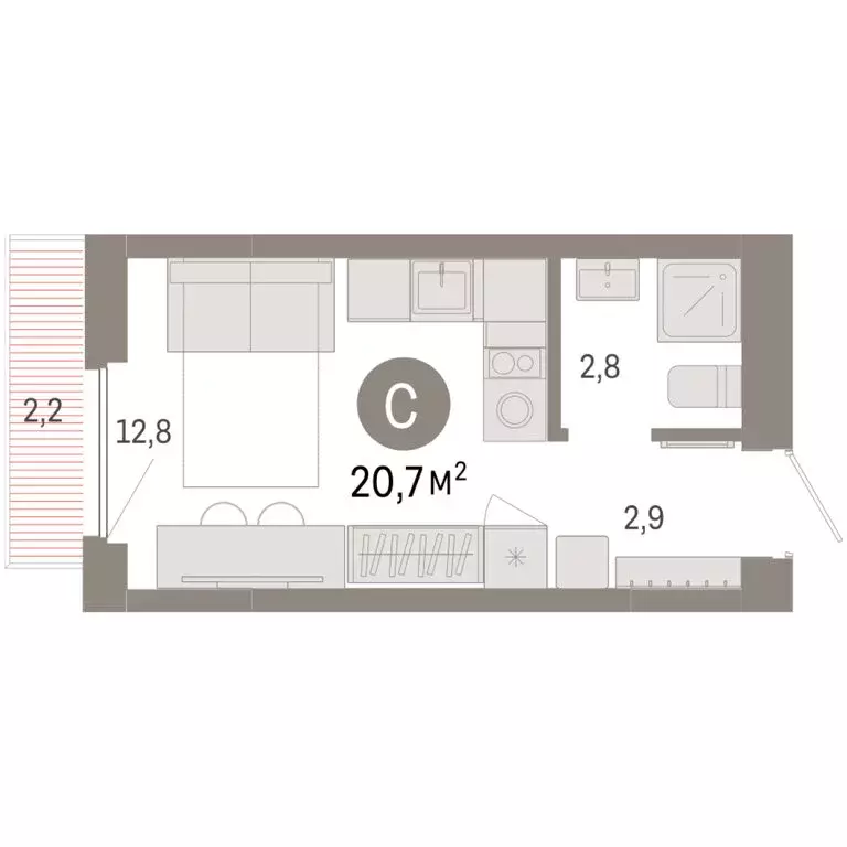 Квартира-студия: Новосибирский район, рабочий посёлок Краснообск, 3-й ... - Фото 1