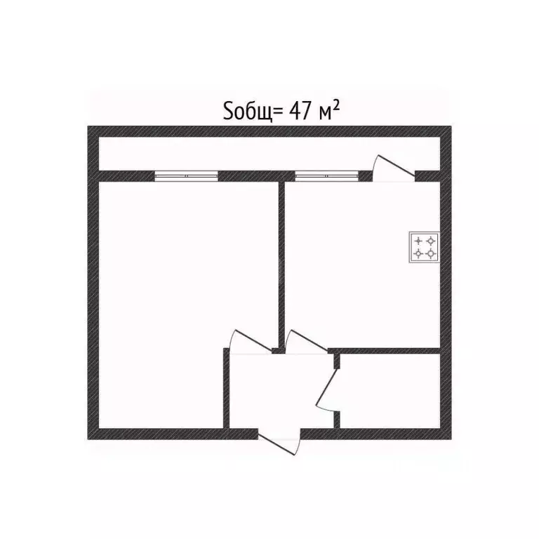 1-к кв. Брянская область, Брянск Московский мкр, 29 (47.0 м) - Фото 1