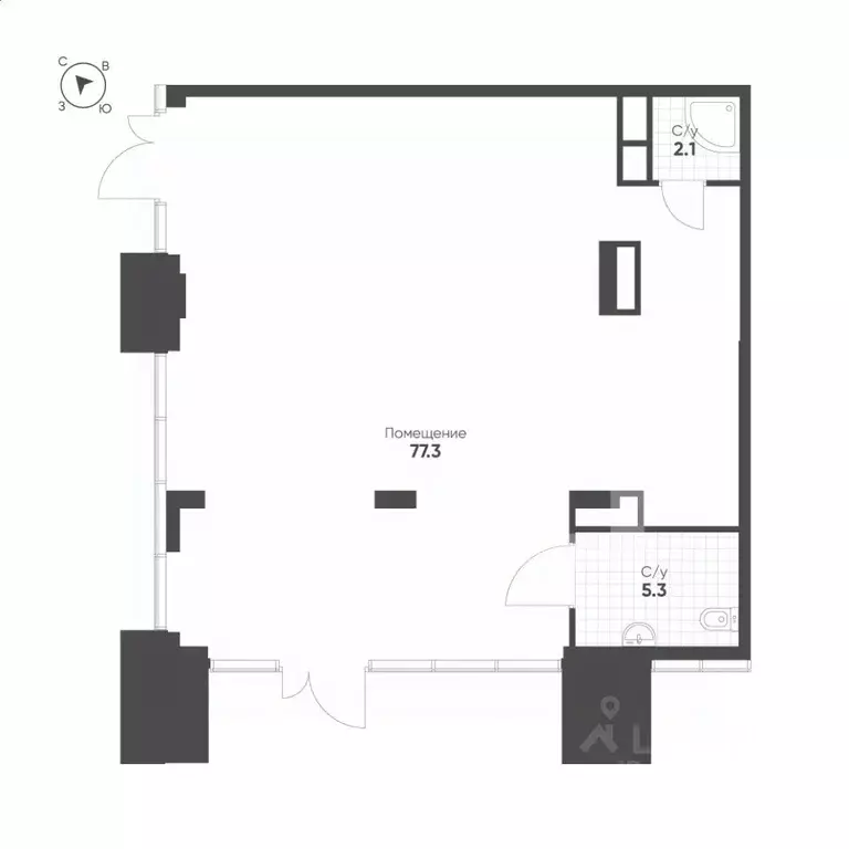 Торговая площадь в Москва 4-я оч., Шагал жилой комплекс, 3.2 (85 м) - Фото 2