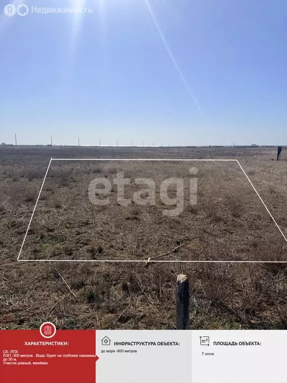 Участок в Сакский район, Штормовское сельское поселение, село Хуторок ... - Фото 2