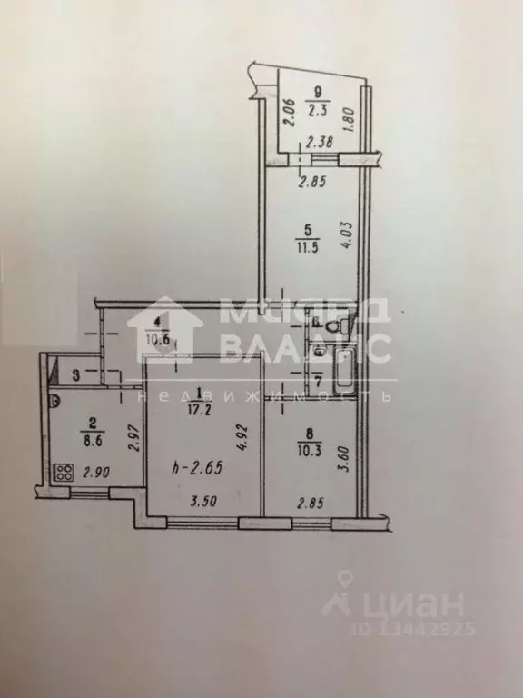 3-к кв. Омская область, Омск просп. Комарова, 3 (63.0 м) - Фото 1