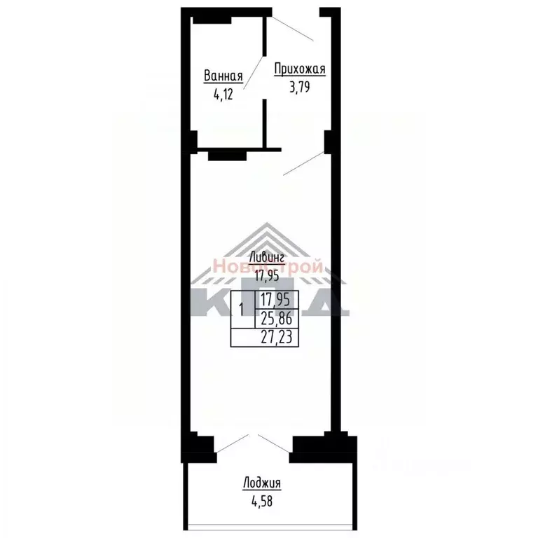 1-к кв. Омская область, Омск ул. Фрунзе (27.0 м) - Фото 1