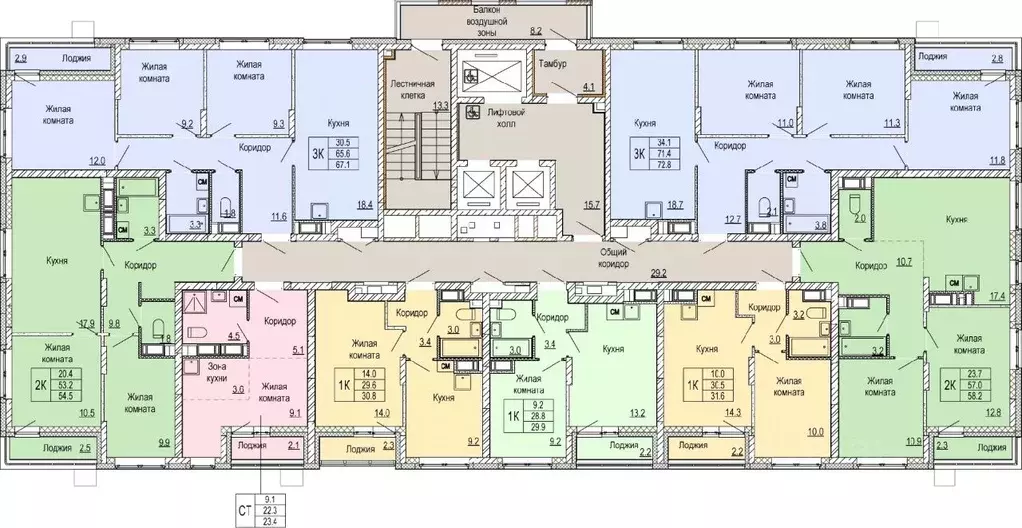2-к кв. Нижегородская область, Нижний Новгород Кузнечиха Город жилой ... - Фото 2