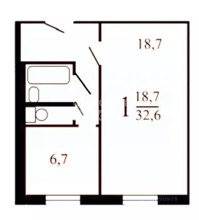 1-к кв. Москва ул. Исаковского, 24К1 (32.4 м) - Фото 1