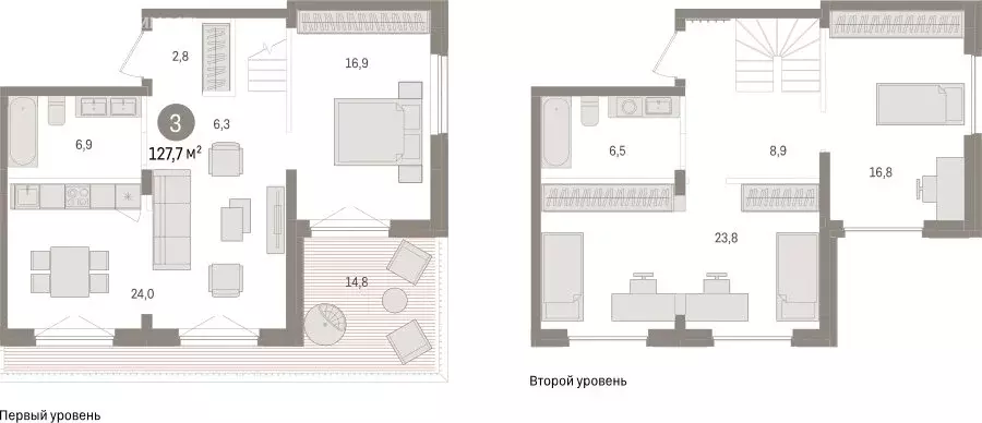 3-комнатная квартира: Новосибирск, улица Аэропорт (127.69 м) - Фото 1